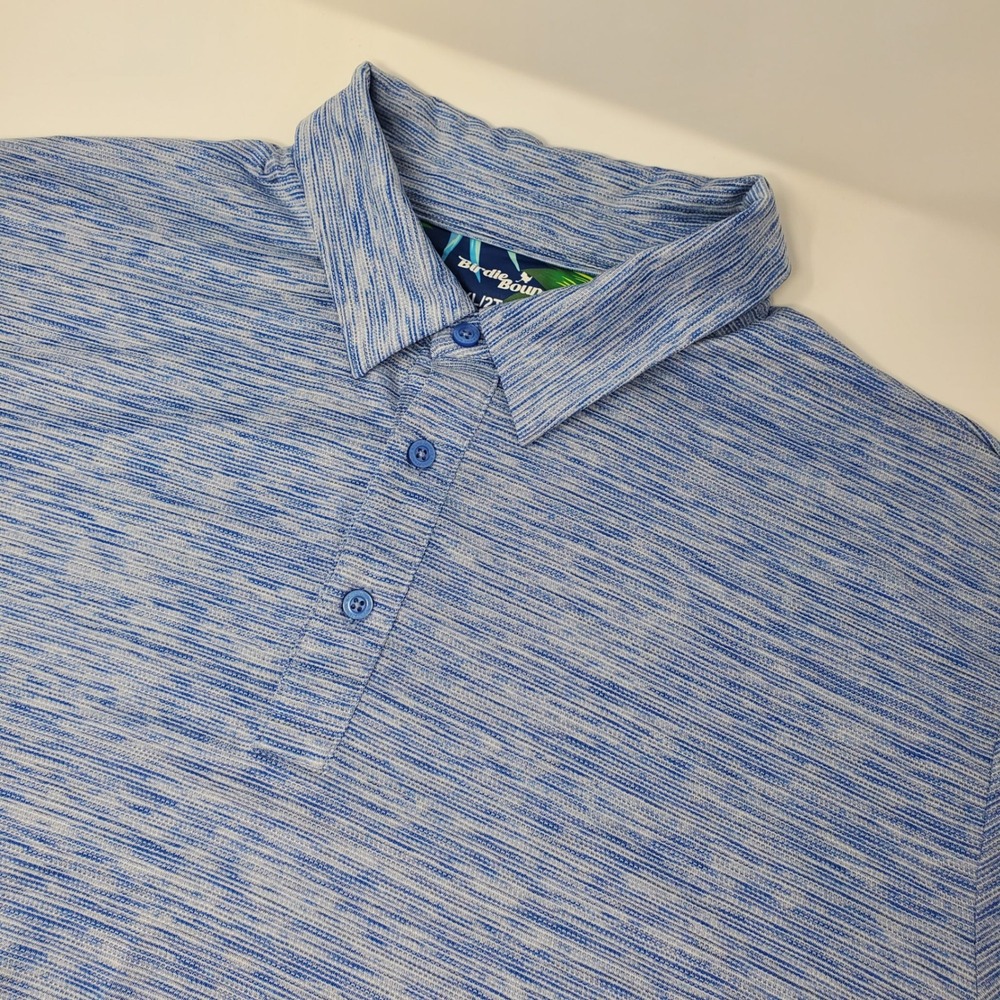 Birdie Bound Polo Shirt Mens 2XL Blue Short Sleeve 24BIT3527 Performance